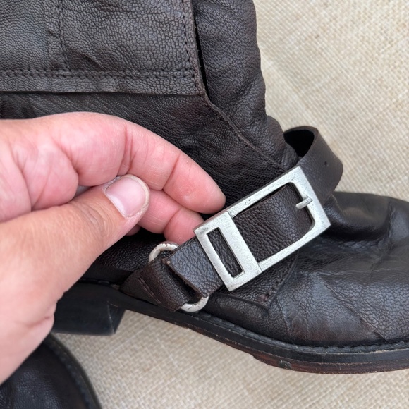FREE PEOPLE OUTSIDER MOTO BOOT in Brown (Missing top buckles) - Picture 8 of 14